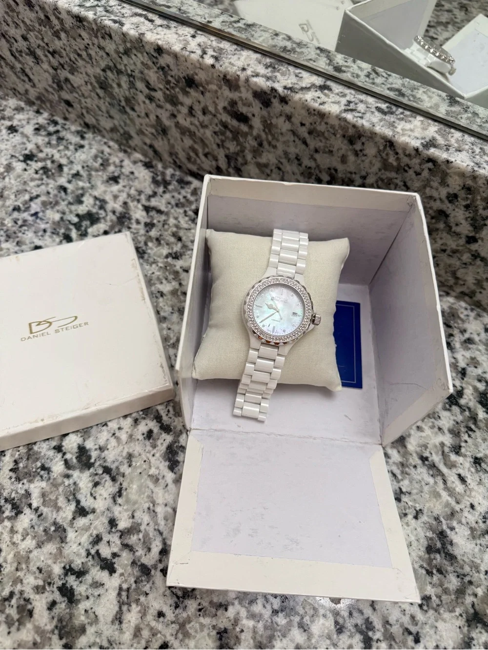 New DS Daniel Steiger White Ceramic Watch